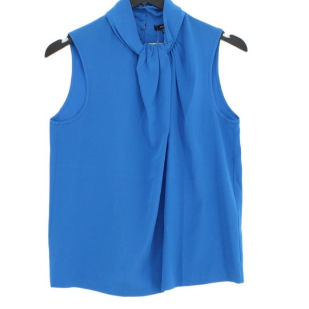 Raoul Blue 100% Silk Blouse Tank Top Womens Size 4